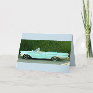 MOTHER'S DAY CLASSIC POWDER BLUE CAR BIRTHDAY CARD