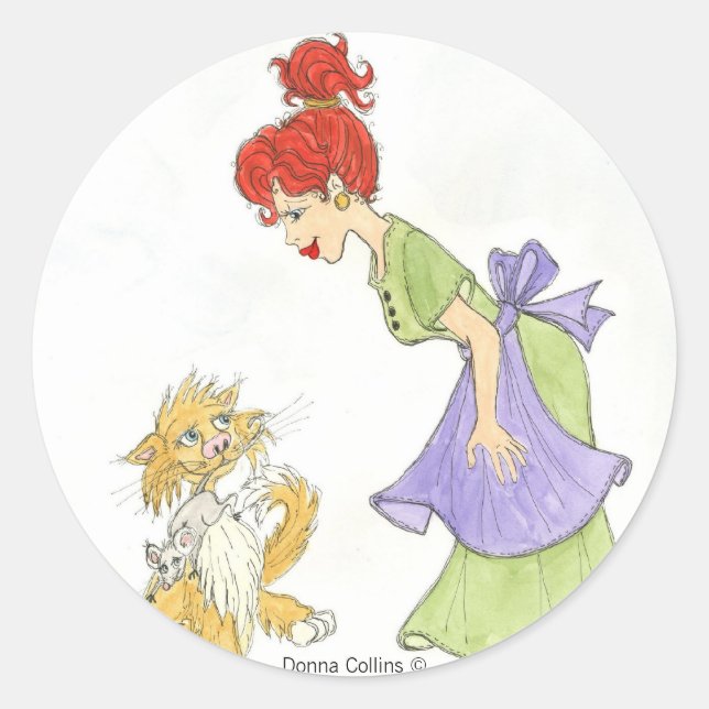 mother's day classic round sticker (Front)