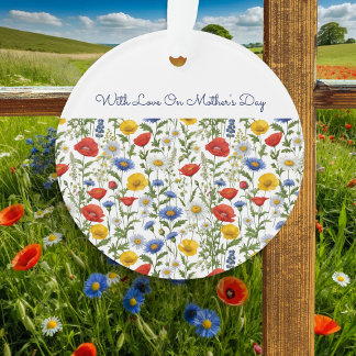Mother's Day Colourful Wildflowers Personalised Ornament