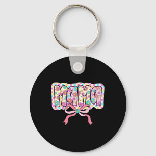 Mothers Day Coquette Pink Mama Floral Bow Mum Girl Key Ring