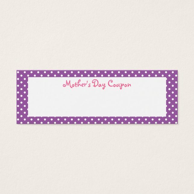 Mother's Day Coupons (Front)