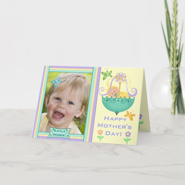 Mother's Day Custom Photo Greeting Card (Front)