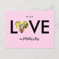 Mothers Day Custom Photo Pink Heart Frame