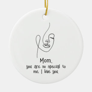 Mothers Day, custom quote keepsake Ceramic Ornament