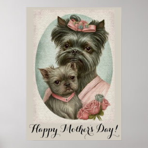 Mothers day Cute Affenpinscher Dog Mum Poster