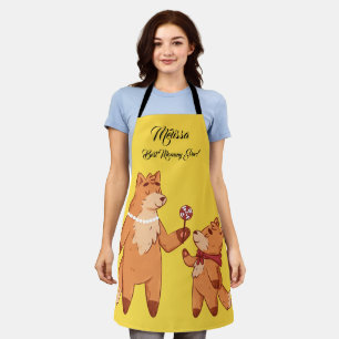 Mother's Day Cute Foxes.  Apron