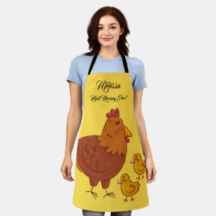 Mother's Day Cute Hen with Chicks.  Apron