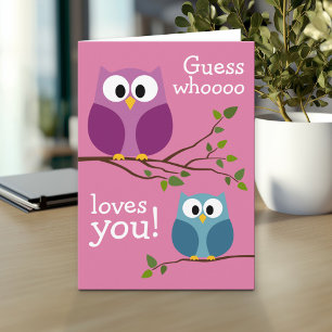 Mothers Day - Cute Owls Card