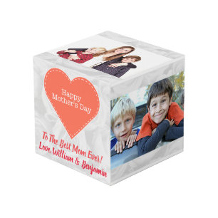 Mother's Day Cute Photo Collage 4 Pictures Cube