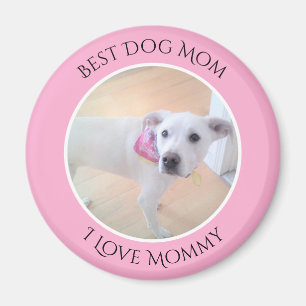 Mother's Day Cute White Puppy Dog With Sweet Face Magnet