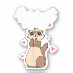 Mother's Day Cute Women Weasel Ferret Mum