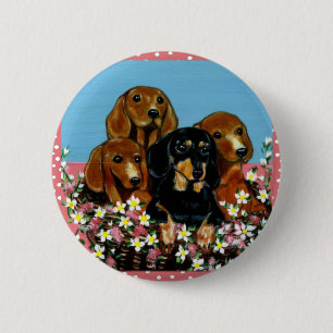 Mother's Day Dachshunds 6 Cm Round Badge