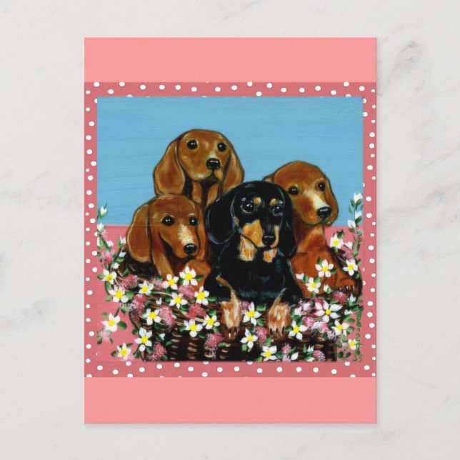 Mother's Day Dachshunds Postcard (Front)