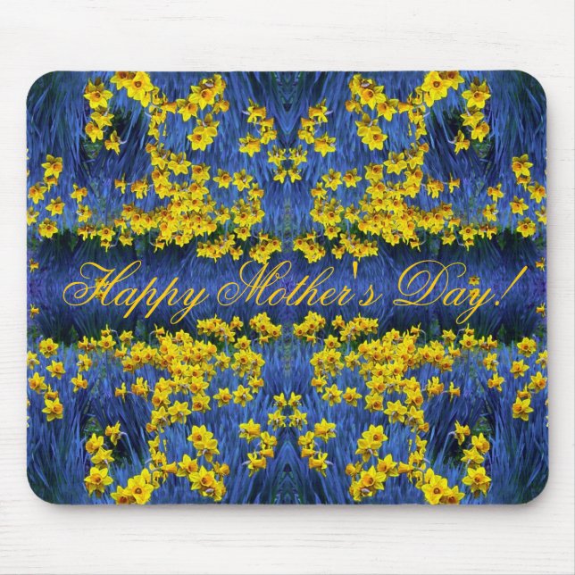 Mother's Day Daffodil Spring Fantasy Mouse Pad (Front)