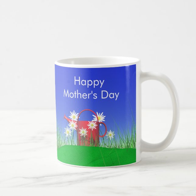 Mothers Day Daisies and Watering Can Coffee Mug (Right)