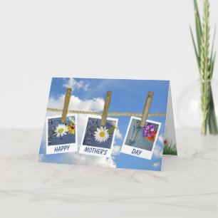 Mother's Day daisy in blue jean pocket Card