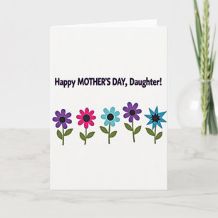 Mothers Day Daughter Floral Card