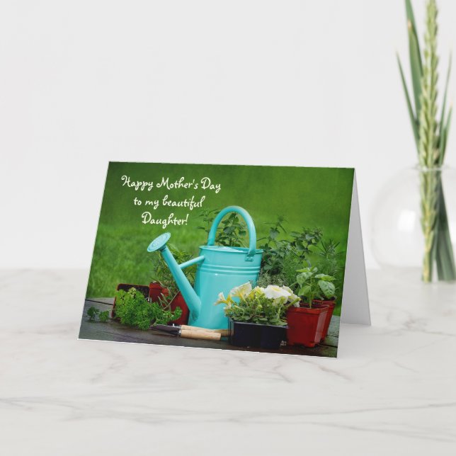 Mother's Day Daughter - Herbs/Flowers/Gardening Card (Front)
