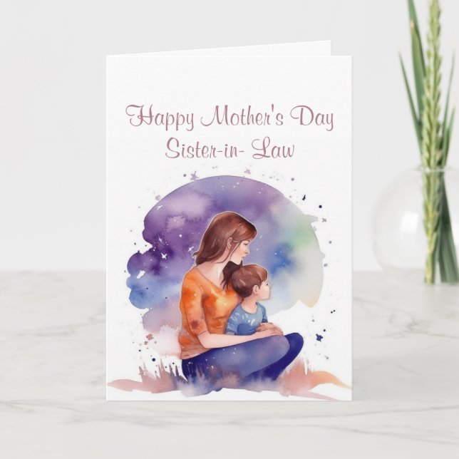 Mother's Day Daughter in Law Watercolor Card (Front)
