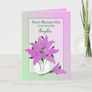 Mother's Day, Daughter, Lilacs in a Vase Card