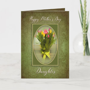 MOTHER'S DAY - Daughter - Tulips in Vase Card