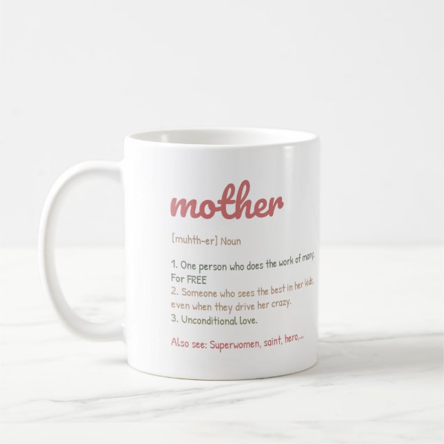Mother's Day Definition Wildflowers Mug (Left)