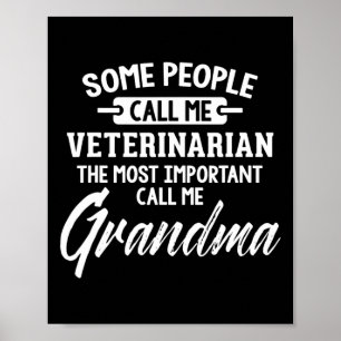 Mothers Day Design For A Veterinarian Grandma  Poster