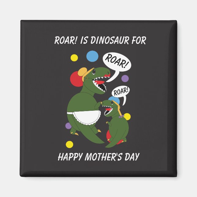 Mothers Day Dinosaur Daughter Funny Personalise Magnet (Front)