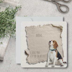 Mothers Day Dog Mum Custom Beagle Card