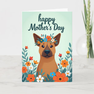 Mothers Day Dog Portrait Card