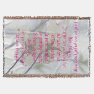Mothers Day Dogwood Throw Blanket