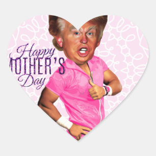 mothers day donald trump heart sticker