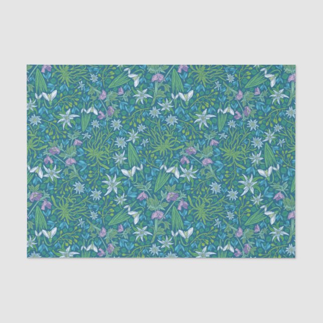 Mother's Day Early Spring Flowers Daffodil Crocus Tissue Paper (Front)