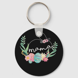 Mothers Day Easter Gift for Mum Mama Bunny Flower Key Ring