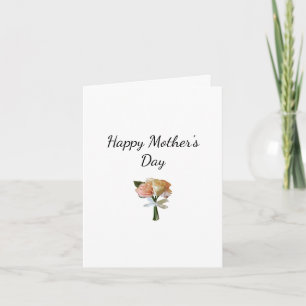Mother's Day Elegant Botanical Pink Roses Card