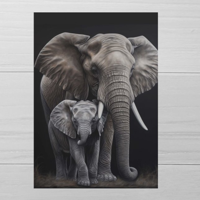 Mother's Day Elephant and Baby  Card (Creator Uploaded)