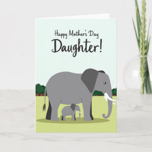 Mothers Day Elephant Art Card