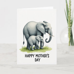 Mothers Day Elephant Love Card