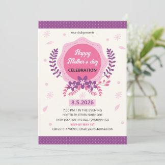 Mothers Day Event Invitation Flyer Template