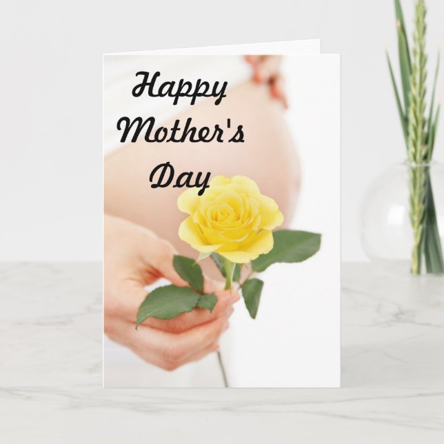 Mother's Day Expectant Mother Yelliow Card (Front)