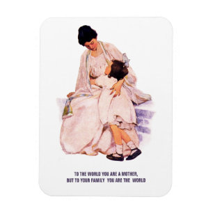 Mother's Day Fine Art Gift Magnets with Quote