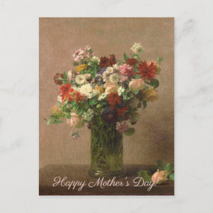 Mother's Day - Floral Bouquet   French Fine Art Postcard