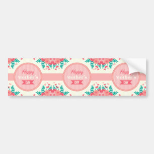 mothers day floral bumper sticker