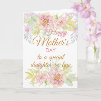 Mother's Day Floral Daughter In Law Card