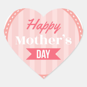 mothers day floral heart sticker