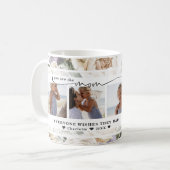 Mother's Day | Floral Three Photo Collage Coffee Mug (Front Left)