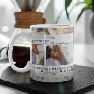 Mother's Day   Floral Three Photo Collage Coffee Mug