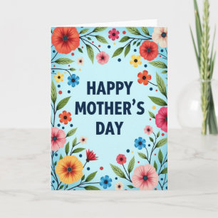 Mothers Day Flower Art Card
