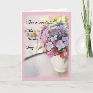 Mother's Day Flower on Table Card