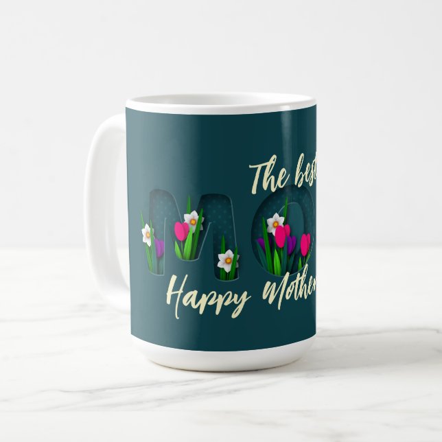 Mother's Day Flower Themed Stylish  Coffee Mug (Front Left)
